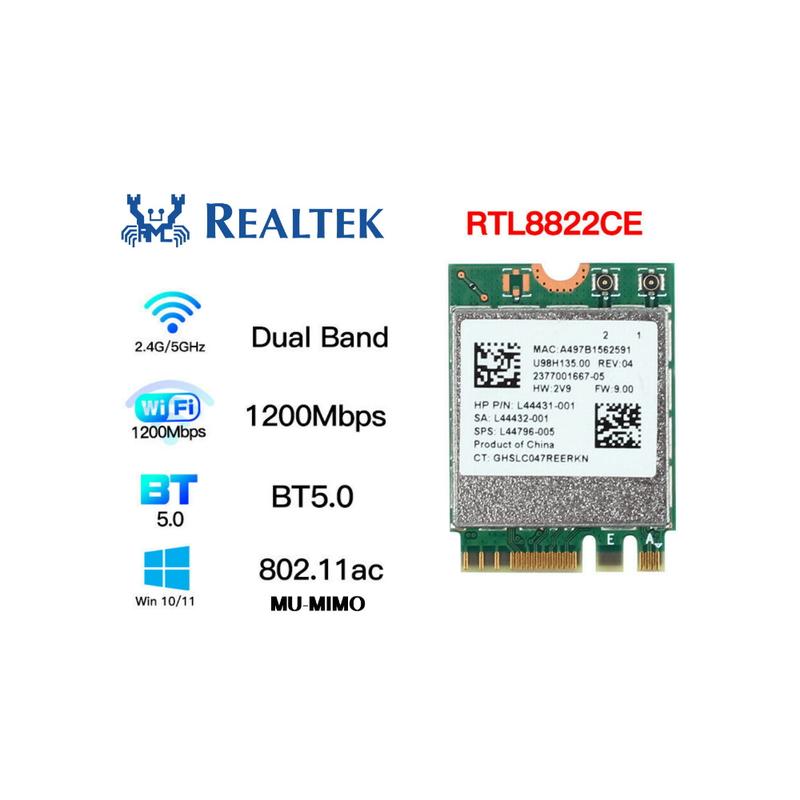 Адаптер Realtek RTL8822CE 1200Mbps Wi-Fi Bluetooth 5.0 модуль - 580 грн ...