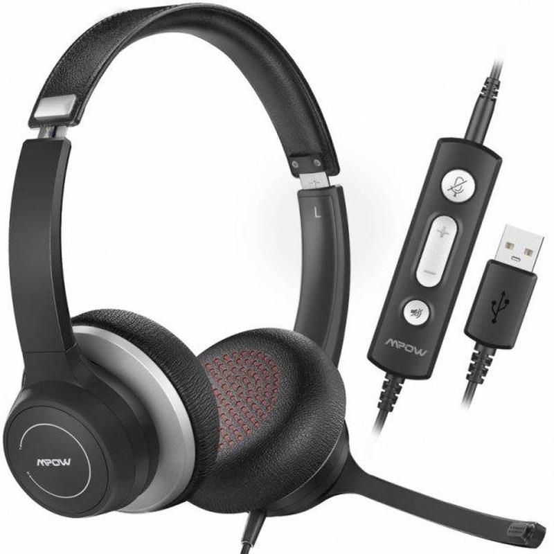 Наушники для ПК с микрофоном MPOW HC6 проводная USB гарнитура - 1300 ...