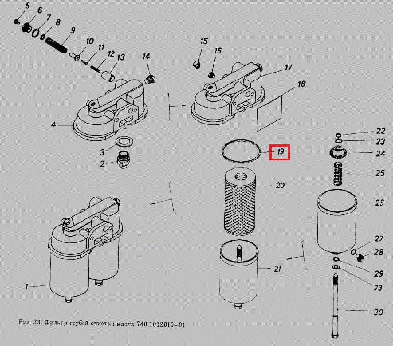 Прокладка масляного фильтра камаз