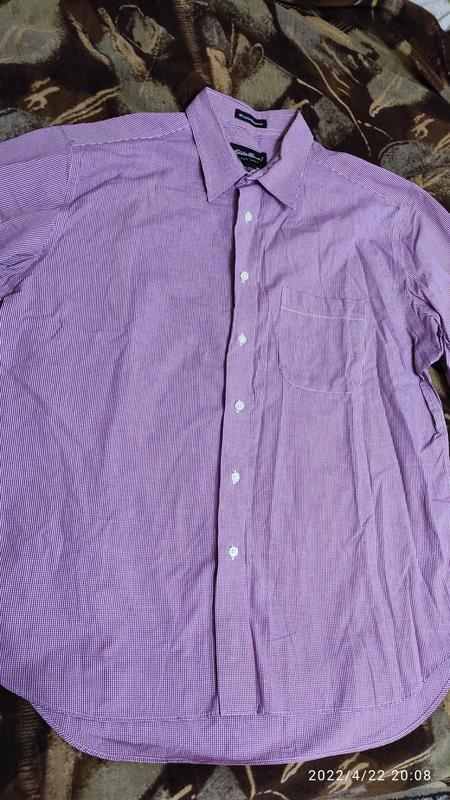 Мужская рубашка фиолетовая wrinkle resistant