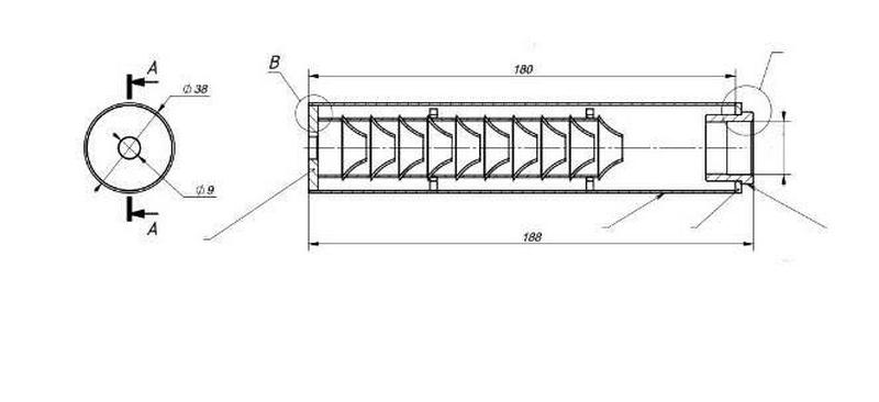 Чертеж глушителя для скс