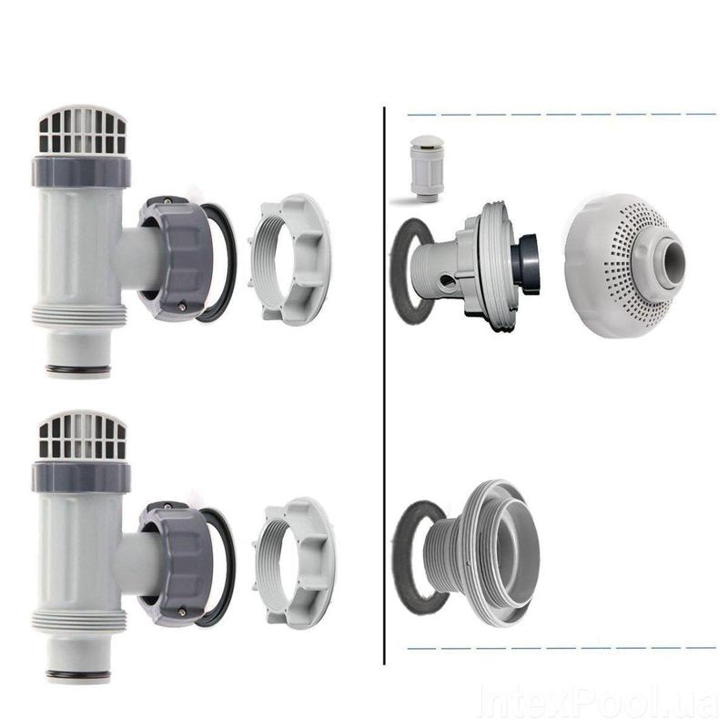 Набор ДЛЯ ПОДКЛЮЧЕНИЯ ФИЛЬТРА К БАССЕЙНУ НА ОТВЕРСТИЯХ + КРАНЫ ...