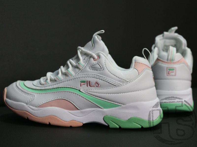 fila ray white pink mint