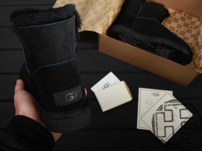 ugg mini bailey button black
