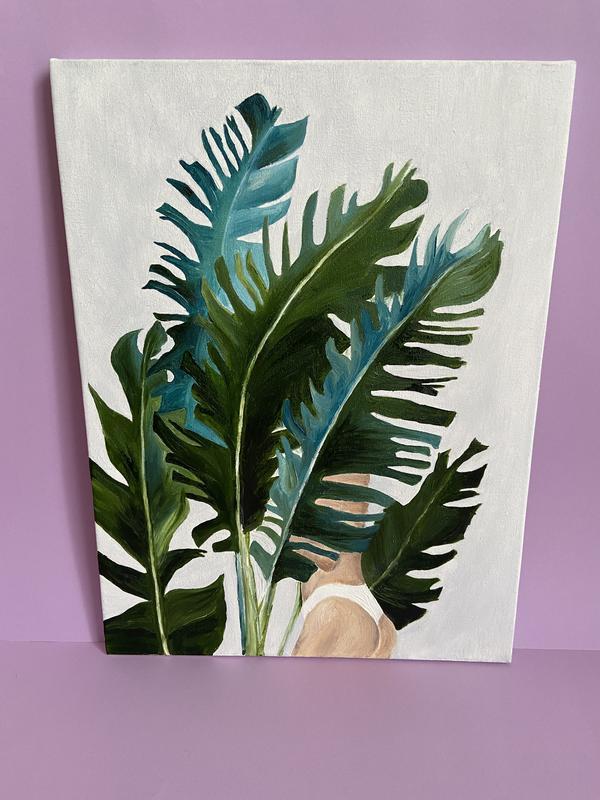 Картина маслом «тропики», картина акрилом, интерьерная картина