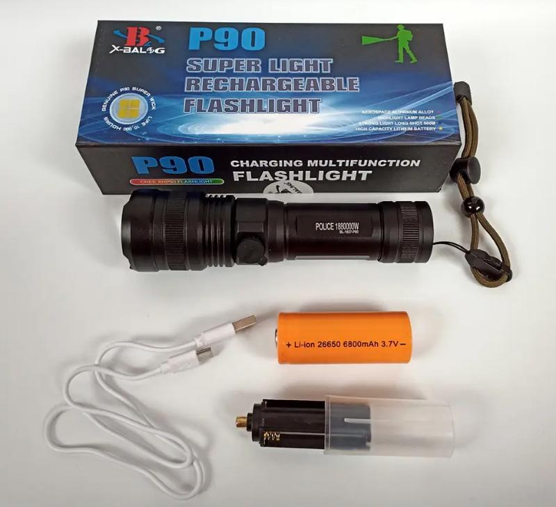 Фонарь BL 1827 P90 USB с аккумулятором 26650 мощный светодиод - 370 грн ...