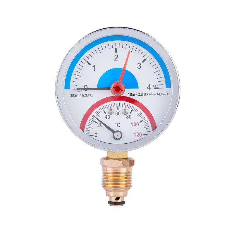 Термоманометр SD Plus 80 мм 1/2\", заднее подключение SD1724B - 368 ...