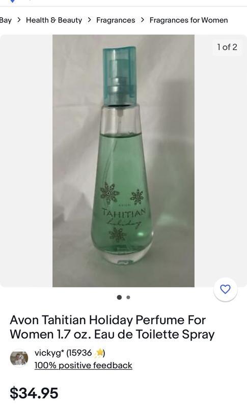 Tahitian holiday online perfume