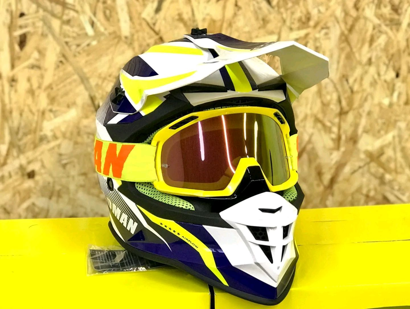 Шлем кроссовый Soman, шлем на мотоцикл, мотошлем, мотошолом - 3990 ...