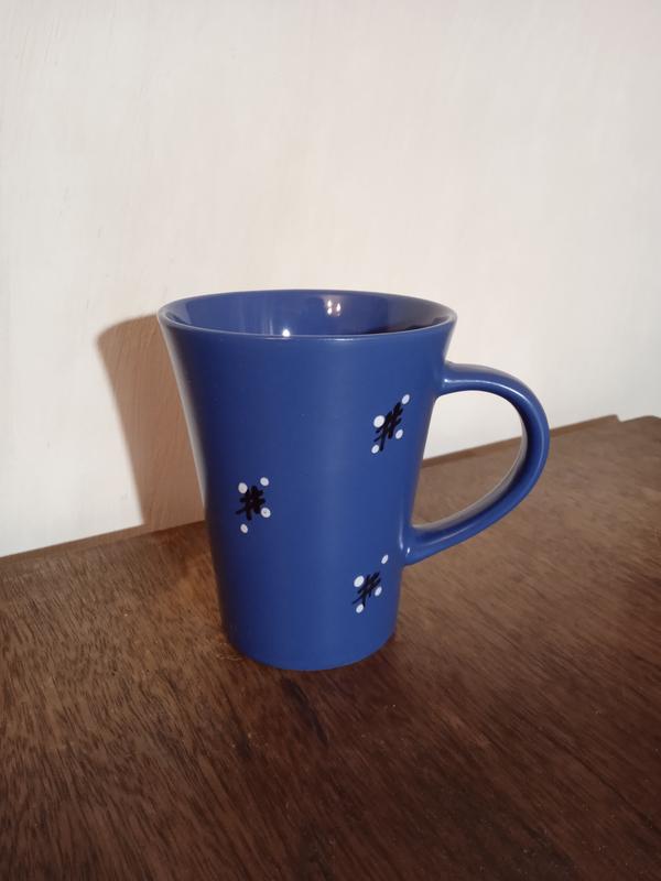 Чашка, кружка Elina 300 мл, синяя с рисунком