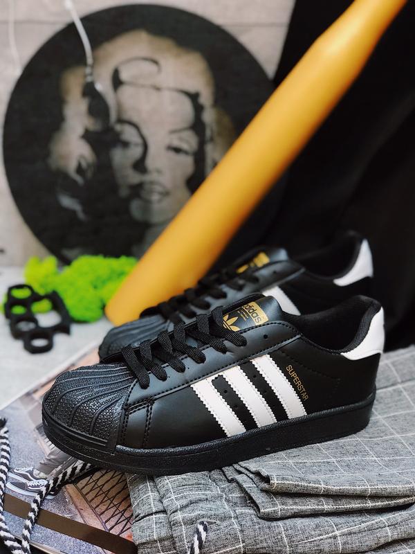 adidas superstar total black