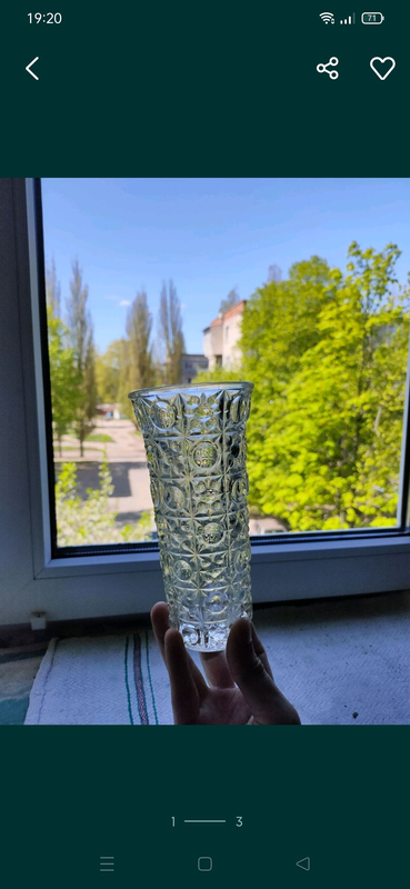Ваза толстое стекло