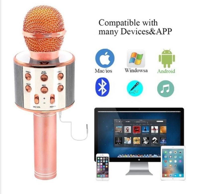 Eujgoov WS-858 Wireless Bluetooth Karaoke Microphone