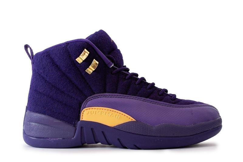 Purple suede cheap jordans 12