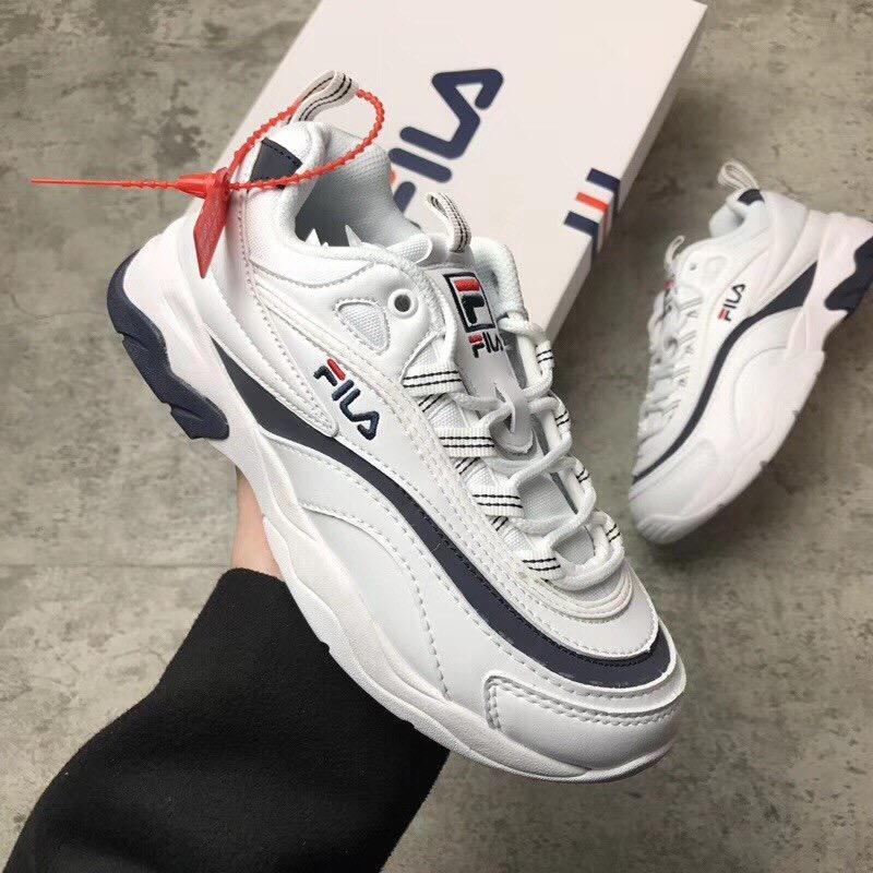 fila ray white black