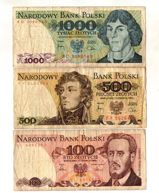 Набор банкнот Польши - 3 шт. №34