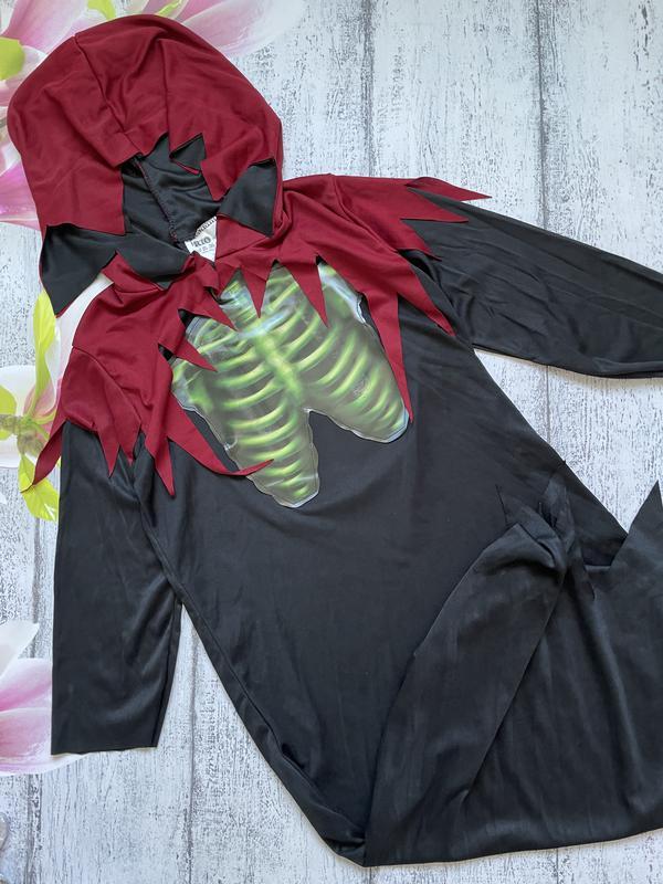 Крутой карнавальный костюм палача смерть скелет хэллоуин