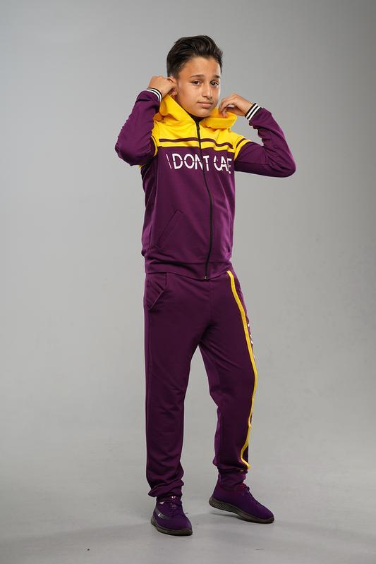 Детский спортивный костюм для мальчика саша фиолетовый с желты...: цена 800грн - купить Спортивная одежда для мальчиков на ИЗИ