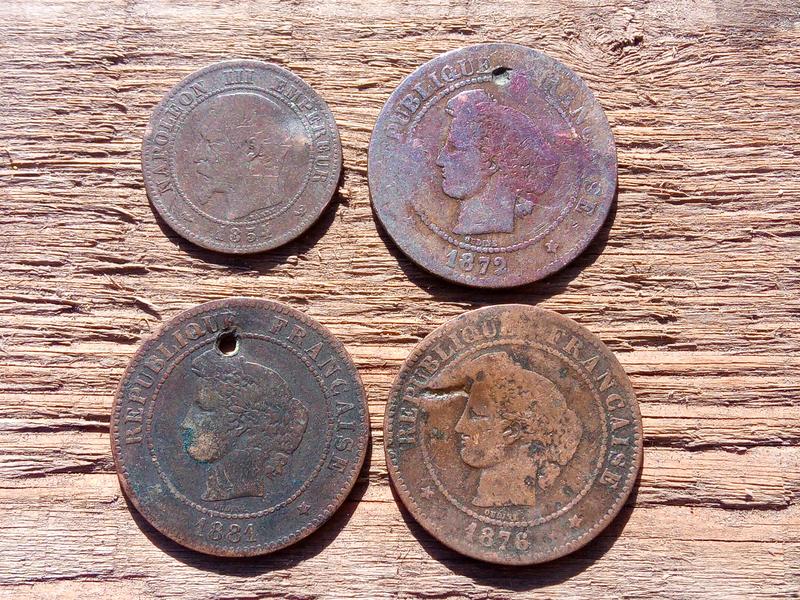 Старовинні монети Старинные монеты.  1854, 1872, 1876, 1881 роки