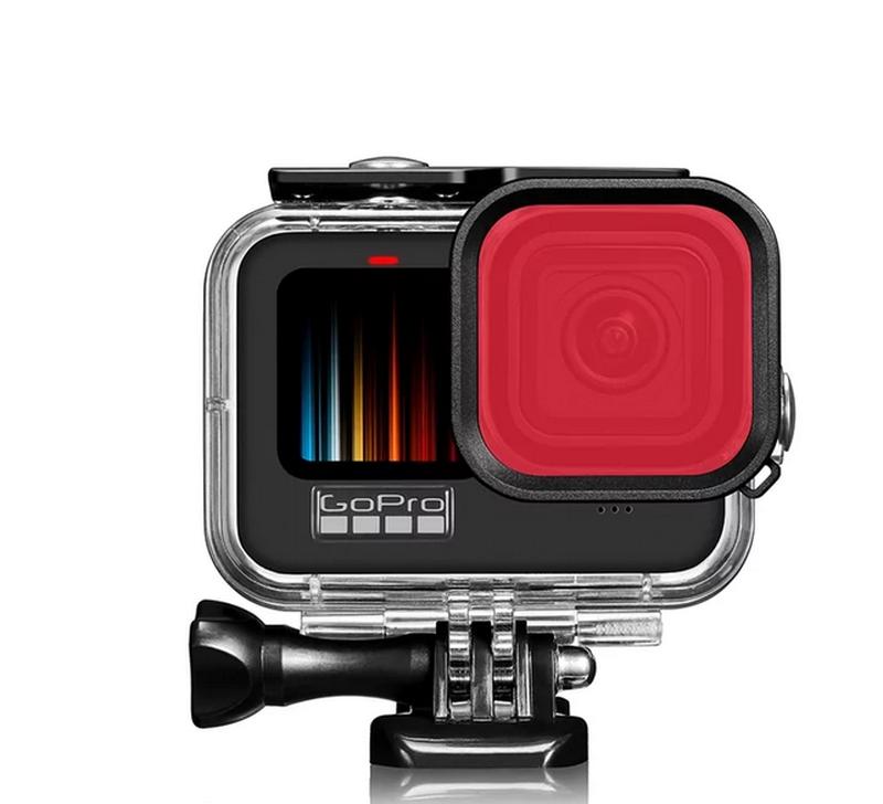 Подводный бокс с фильтром (красный) для GoPro Hero 10 Black GH...