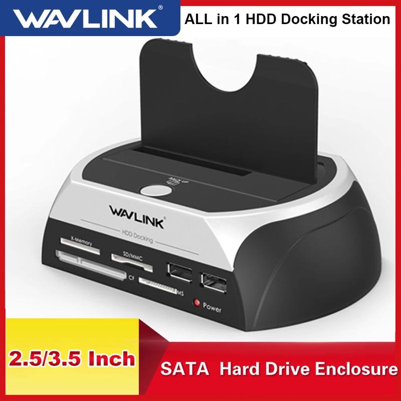 WAVLINK ST310U док-станция HDD/SSD 2,5"/3,5", картридер, USB Hub: цена ...