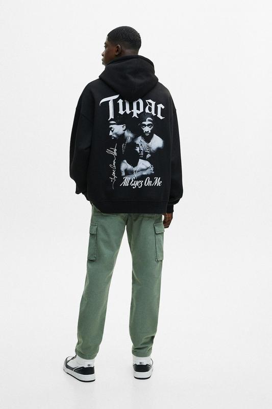 толстовка hoodie pull&bear tupac all eyez on me S/M