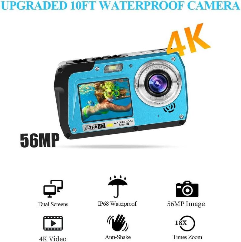 Водонепроницаемая камера Подводные камеры 4K30FPS 56MP Full HD ...