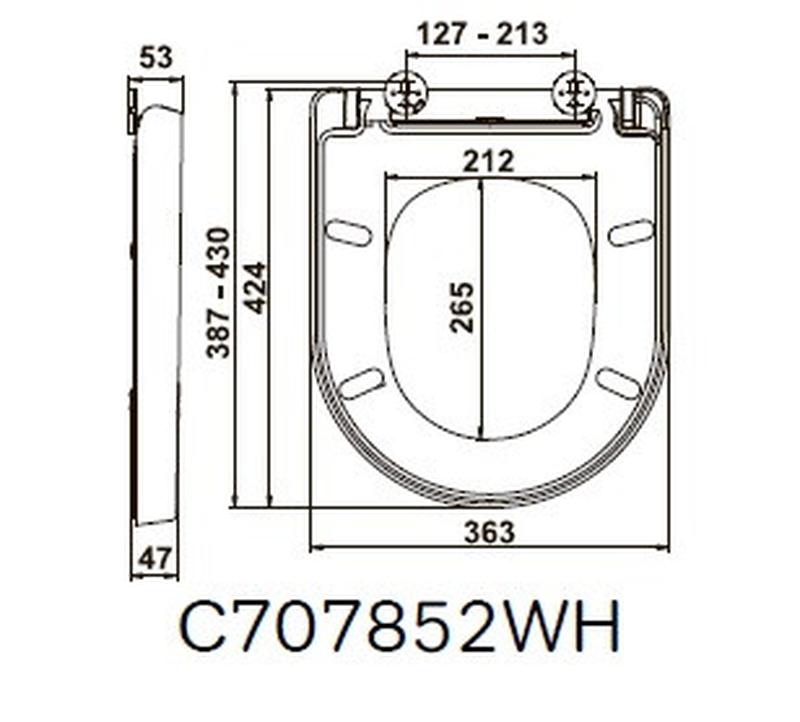 Сиденье для унитаза с микролифтом, быстросъемное AM.PM Spirit ...