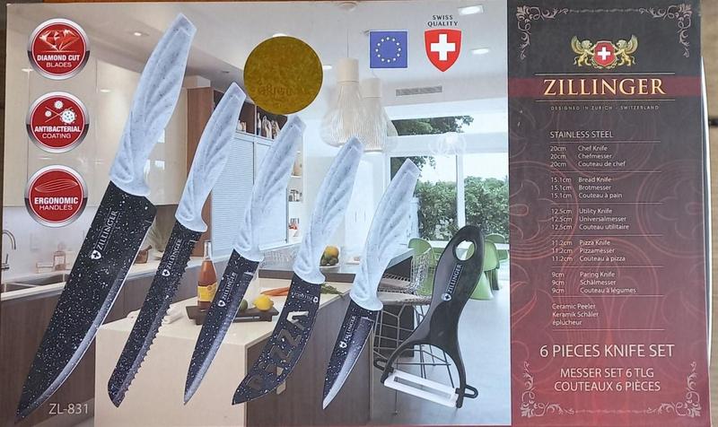 Набор ножей с мраморным покрытием 6 предметов Zillinger ZL-831