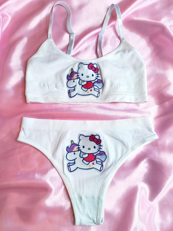Комплект білий hello kitty спідня білизна нижнее белье трусики... - 559 ...
