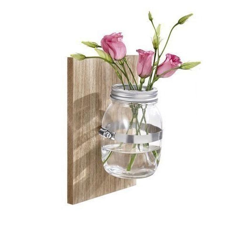 Настінна ваза банка для квітів 8х13 см Melinera