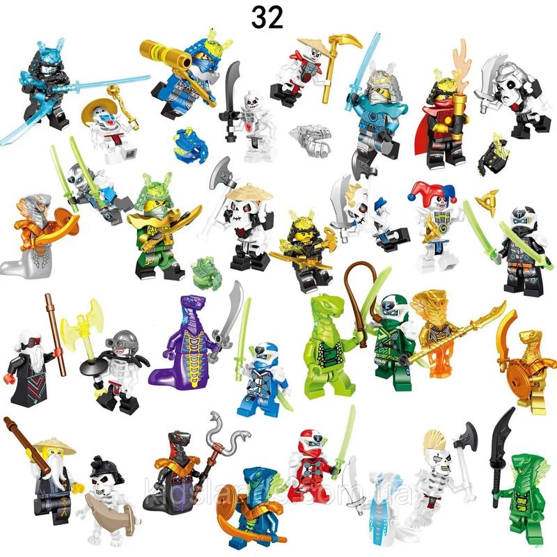 Большой набор фигурки человечки ниндзяго Ninjago для лего lego 32 ...
