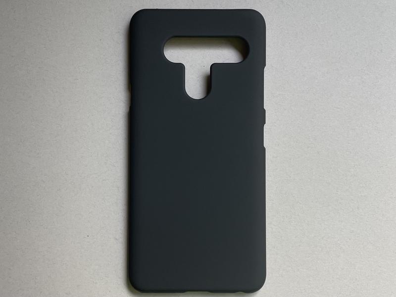 Чехол (бампер, накладка) для LG V40 чёрный, матовый, пластик