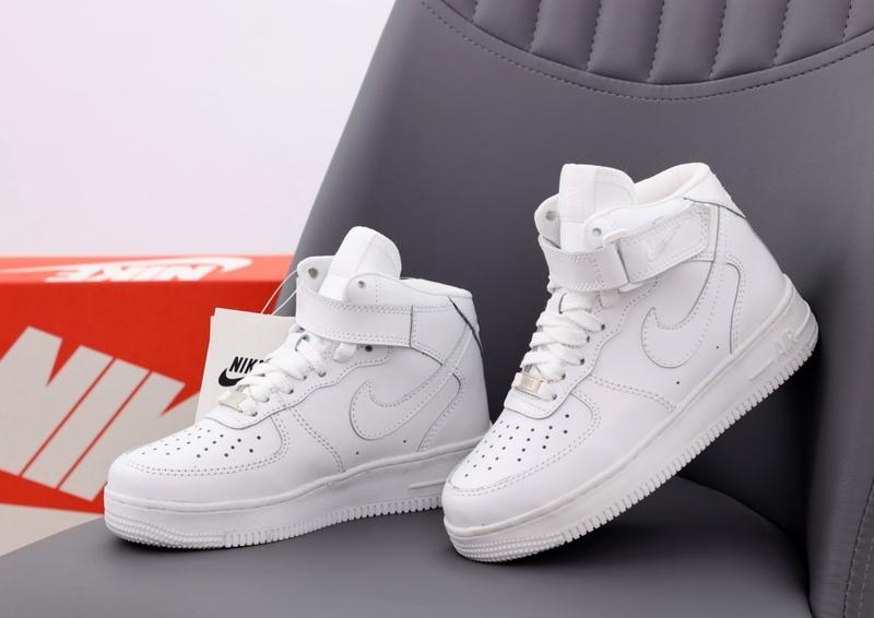 Мужские высокие кожаные кроссовки nike air force #найк: цена 2100 грн ...