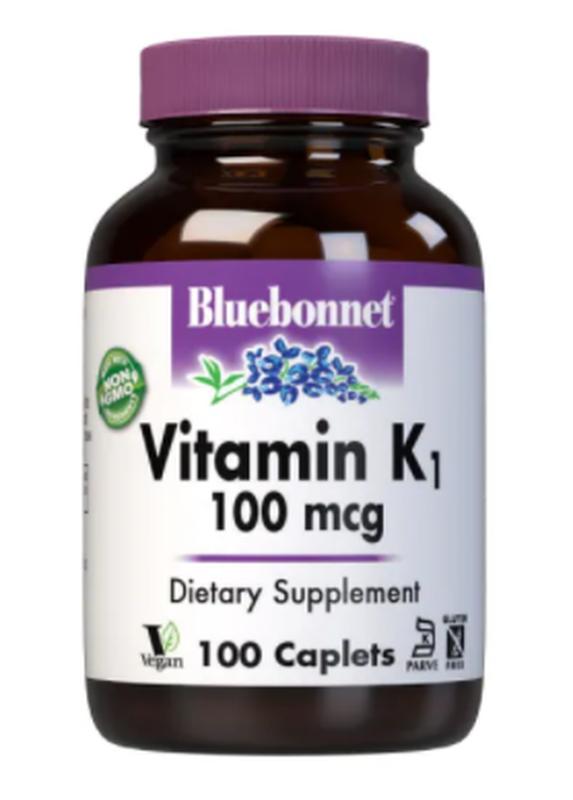 Витамин К1 "Vitamin K1" Bluebonnet Nutrition, 100 мкг, 100 таб... - 499 ...