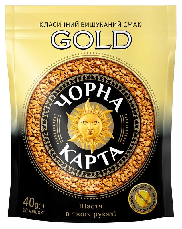 Кофе растворимый черная карта gold 95г