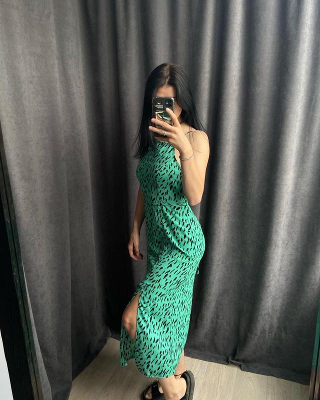 Green leopard discount print dress primark