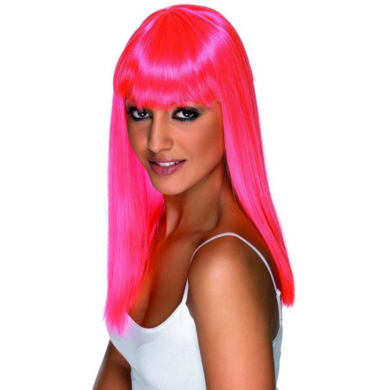 Карнавальный парик розовый неоновый smiffys