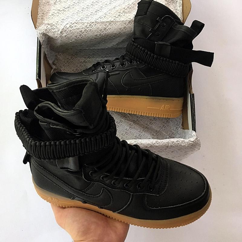Мужские кроссовки nike sf air force 1 black (найк аир форс 1 с ...
