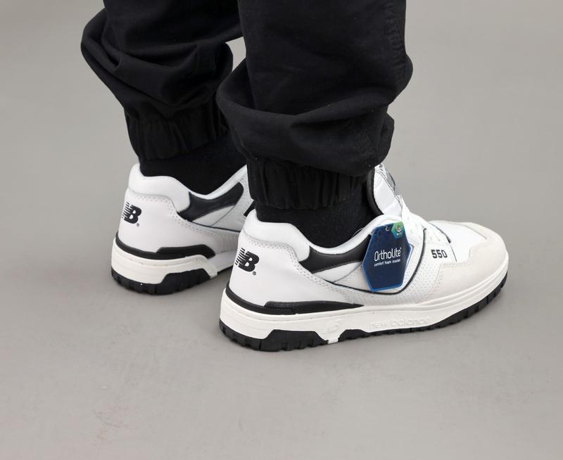 Мужские кроссовки new balance 550 white black (нью беланс 550 ...