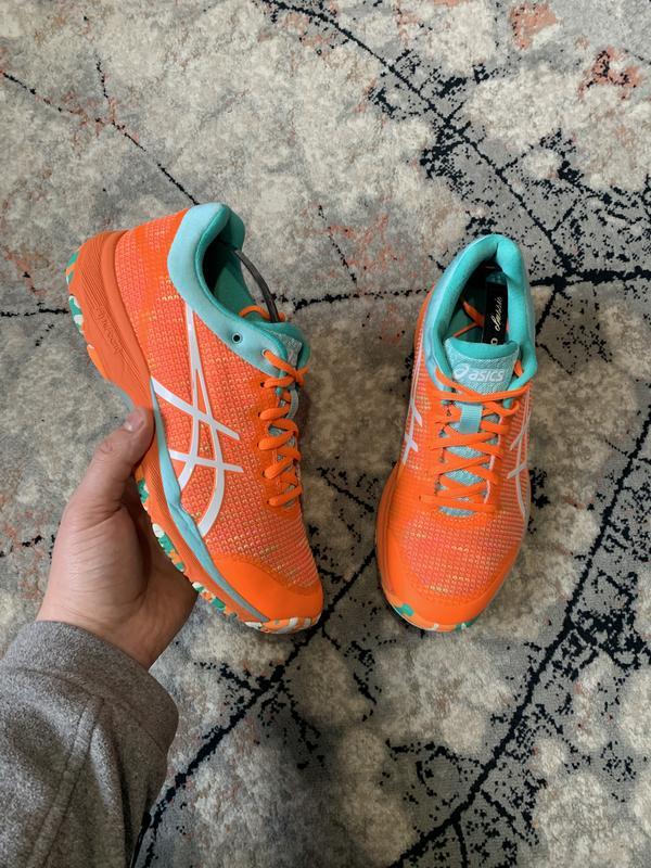 Asics gel professional 14 best sale ff orange netball trainers