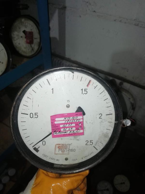 Манометр МТП-160 0-2,5кгс/см - купить недорого б/у на ИЗИ (56695147)