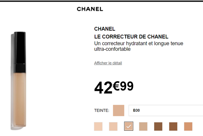 LE CORRECTEUR DE CHANEL Longwear concealer B20