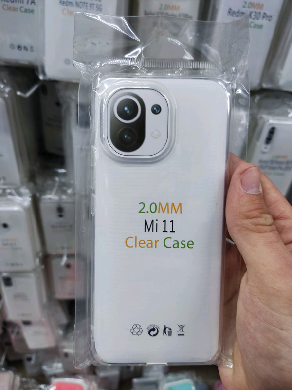 Чехол прозрачный плотный 2мм на Xiaomi Mi 11