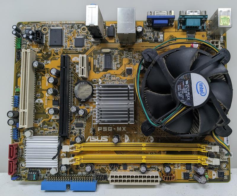 Материнская плата сокет LGA775 ASUS P5G-MX DDR2 с процессором: цена 490 ...