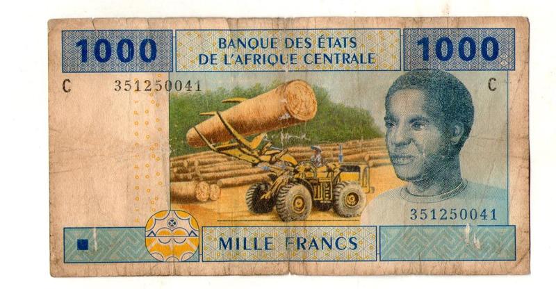Чад Центральна Африка / Центральная Африка 1000 франків 2002 р...