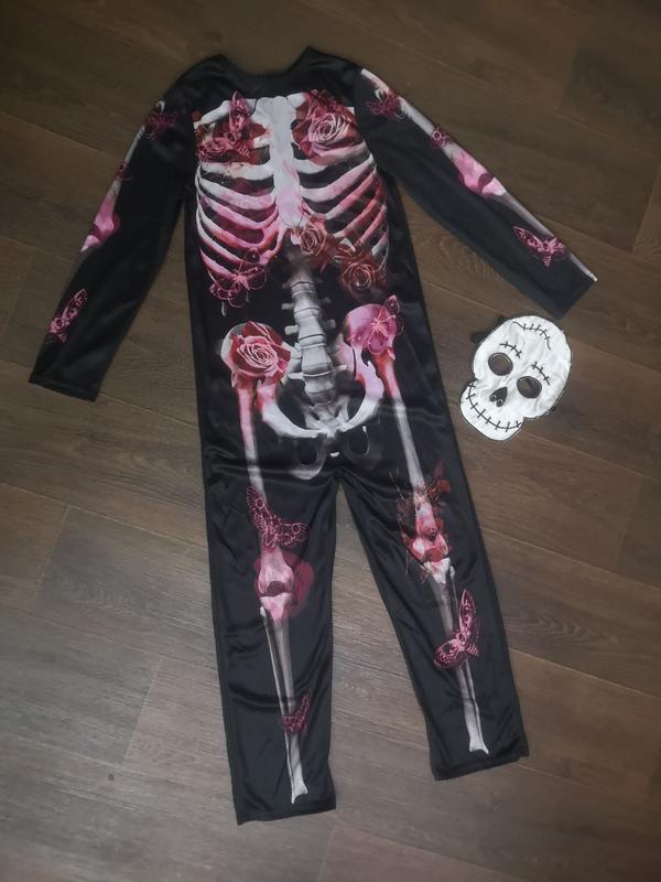 Карнавальный костюм скелет 9-10 лет 134-140 хелоуин хэлоуин маска
