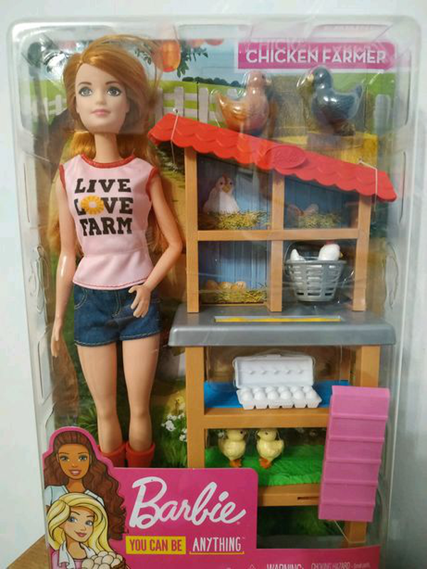 barbie chicken farmer playset