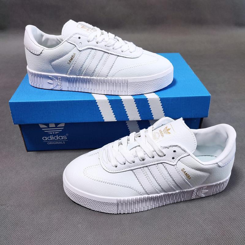 adidas sambarose all white