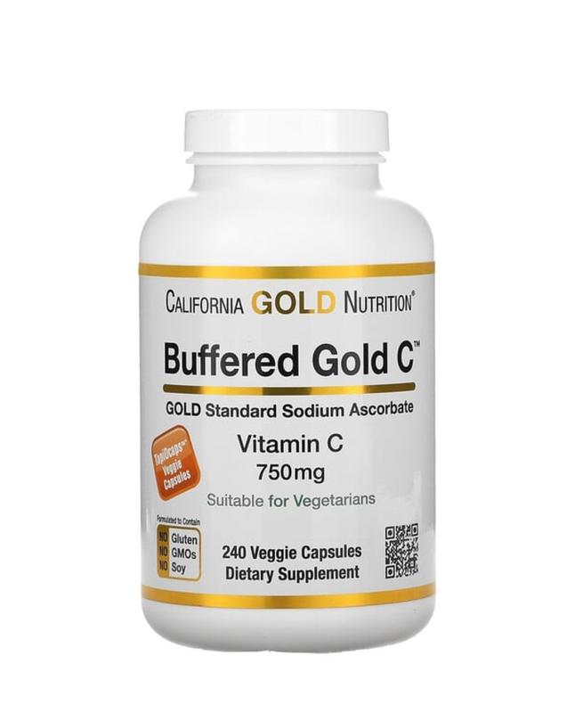 California Gold Nutrition, Gold C, буферизованный витамин C, а... 400